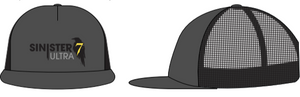 2023 Sinister 7 Flat Brim Trucker Hat w/ New Logo (Dark Grey) - Unisex
