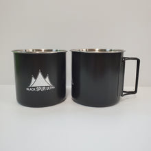 Load image into Gallery viewer, 2023 Black Spur Ultra Giveaway Tin Mug (Black &amp; Silver) - Unisex
