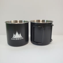Load image into Gallery viewer, 2023 Black Spur Ultra Giveaway Tin Mug (Black &amp; Silver) - Unisex

