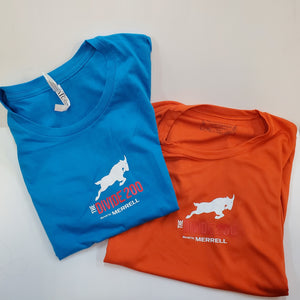 2023 D200 Racer Giveaway Shirts (Blue Cotton or Orange Tech) - Unisex & Women's