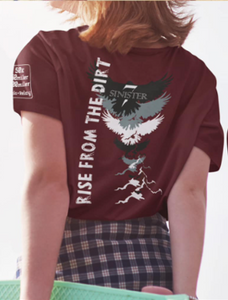 2023 Sinister 7 Racer Giveaway Shirt (Maroon Cotton) - Unisex & Women's