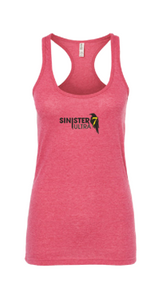 2023 Sinister 7 Racerback Tank Top w/ New Logo (Heather Fuchsia) - Women's