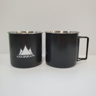 Black Spur Ultra  Tin Mug (Black & Silver) - Unisex