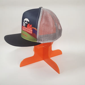 2024 Canadian Death Race Trucker Hat w/ Mountainscape Classic (Navy Mountains & Grey) - Unisex