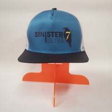 Load image into Gallery viewer, 2024 Sinister 7 Trucker Hat w/ S7 Logo (Teal &amp; White) - Unisex
