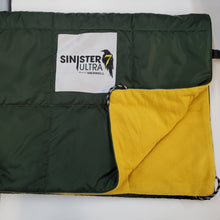 Load image into Gallery viewer, 2024 Sinister 7 Giveaway Quilted Puffy Blanket (Dark Green &amp; Yellow)
