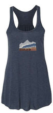 Load image into Gallery viewer, Sinister Mountains Flowy Racer Back Tank - Ladies - Navy
