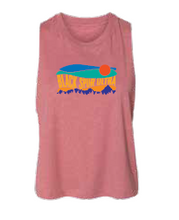 Load image into Gallery viewer, 2023 Black Spur Ultra Crop Muscle Tank w/ Sunset (Mauve) - Women&#39;s
