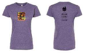 2023 Castle Alpine Trail T-Shirt w/ Cat (Heather Purple) - Women's