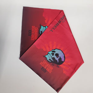 2024 Canadian Death Race Multifunctional Head/Neckwear w/ Aurora Skull (Red & Purple) - Unisex (Volunteer & Racer Headwear Giveaway)