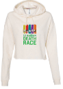 2024 Canadian Death Race Ladies Cropped Lightweight Hoodie w/ Skull Stripes (Bone) - Women's