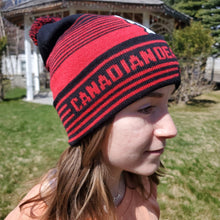 Load image into Gallery viewer, 2024 Canadian Death Race Skull Toque (Red &amp; Black) - Unisex
