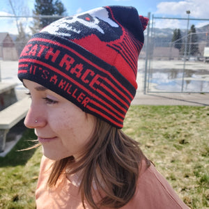 2024 Canadian Death Race Skull Toque (Red & Black) - Unisex