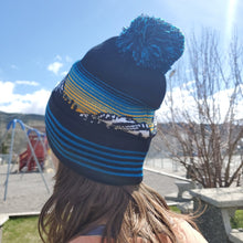 Load image into Gallery viewer, Sinister Sports Crowsnest Mountain Toque (Black, Blue, &amp; Yellow) - Unisex

