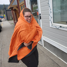 Load image into Gallery viewer, Divide 200 Quilted Puffy Blanket (Orange &amp; Grey) - Unisex
