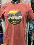 Castle Alpine Trail Race Jersey T-Shirt Mt. Haig  - Unisex - Heather Clay