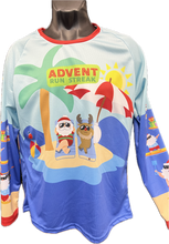 Load image into Gallery viewer, 2025 Advent Run Long Sleeved T-Shirt - Summer Santa
