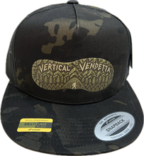 Load image into Gallery viewer, Vertical Vendetta Five-Panel Trucker Cap - Camo
