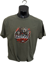Load image into Gallery viewer, Black Spur Slasher Trio T-Shirt Unisex - Military Green
