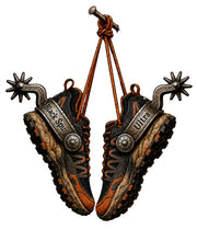 Load image into Gallery viewer, BSU Running Spurs - Black Spur graphic
