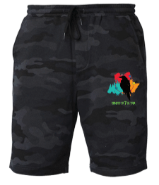 2024 Sinister 7 Fleece Shorts w/ Raven Orbit (Black Camo) - Unisex