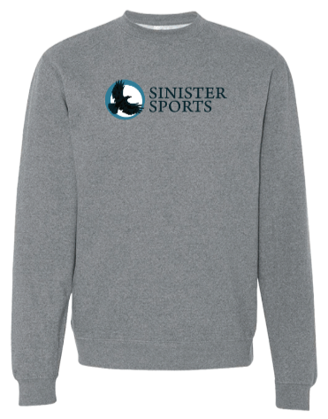 2024 Sinister Sports Crewneck Sweater w/ SSI Logo (Gunmetal Heather) - Unisex