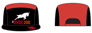 2023 Divide 200 Custom 5-panel Running Hat w/ D200 Classic (Black and Red) - Unisex