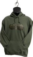 Vertical Vendetta Shoe Sole Unisex Hoodie - Military Green