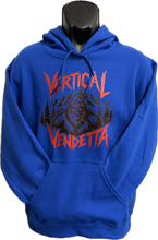 Load image into Gallery viewer, Vertical Vendetta Sasquatch Slasher Unisex Hoodie - Royal
