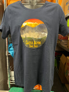 Castle Alpine Trail Race Scoop Neck T-Shirt Mt. Haig - True Navy