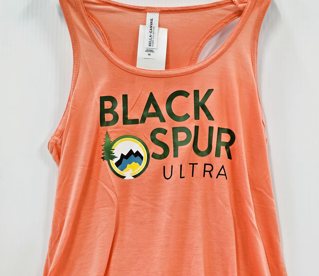 2024 Black Spur Ultra Racer Back Tank w/New Logo (Coral) - Women's