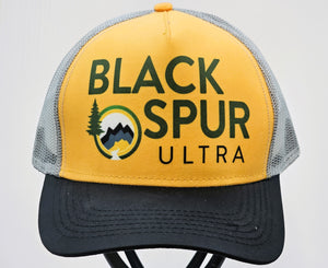 2024 Black Spur Trucker Hat w/New Logo (Yellow, Black, Grey)