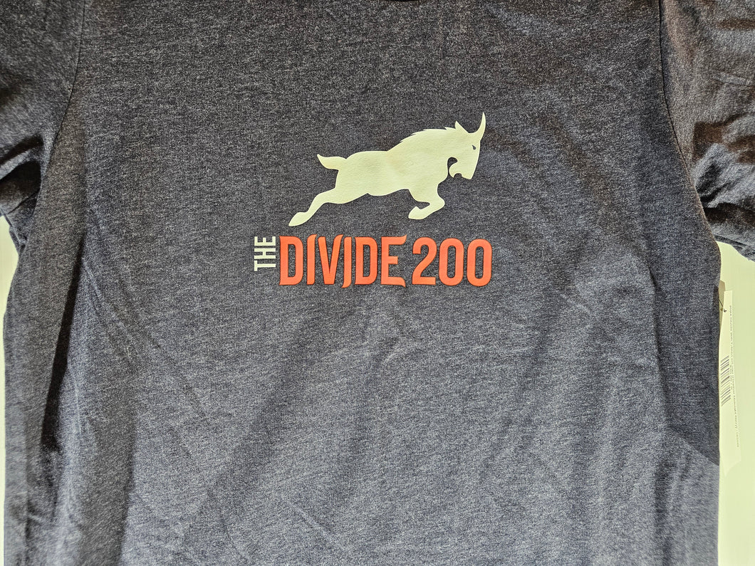 2024 Divide 200 T-Shirt w/Logo (Heather Midnight Navy) - Unisex